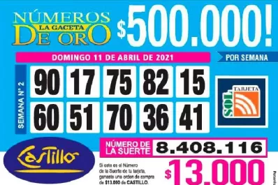 Los Números de Oro de LA GACETA