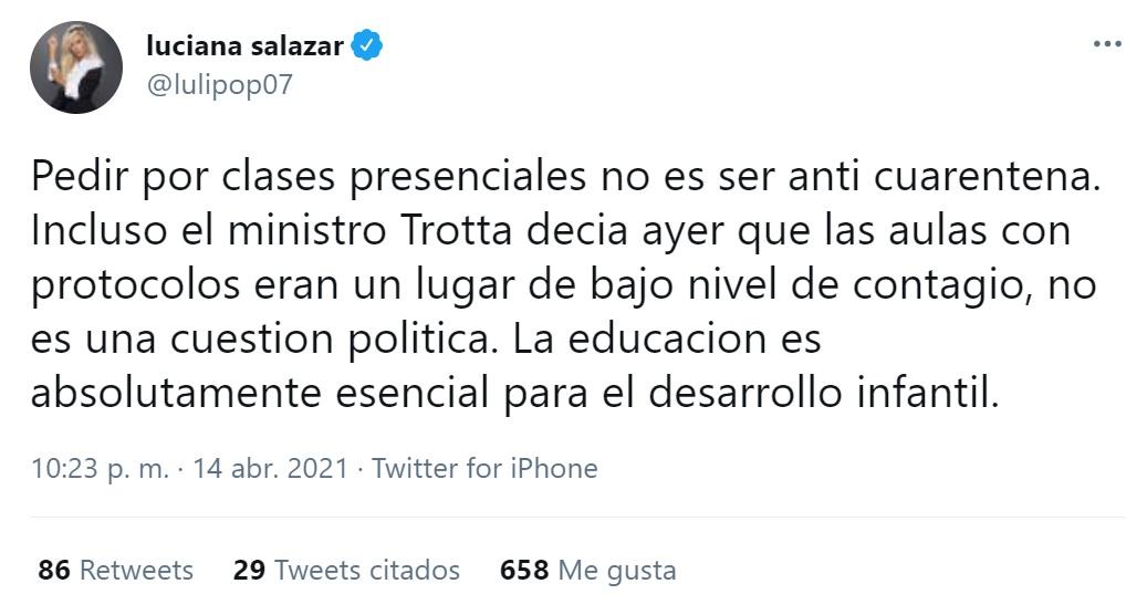 Pampita y otras famosas criticaron a Alberto por la suspensión de las clases presenciales