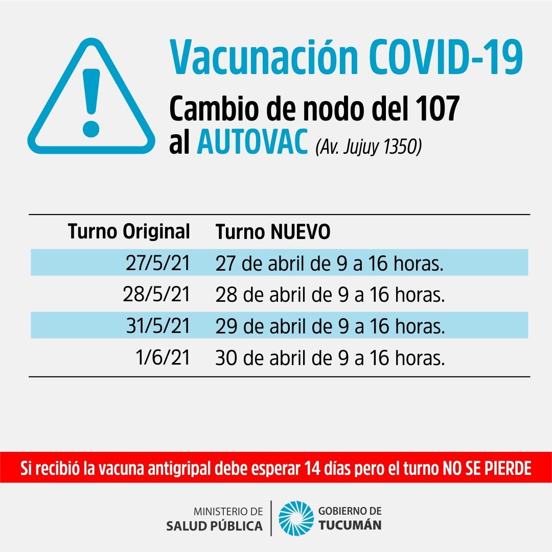 Vacunación en Tucumán: así quedaron reprogramados los turnos para mayores de 70