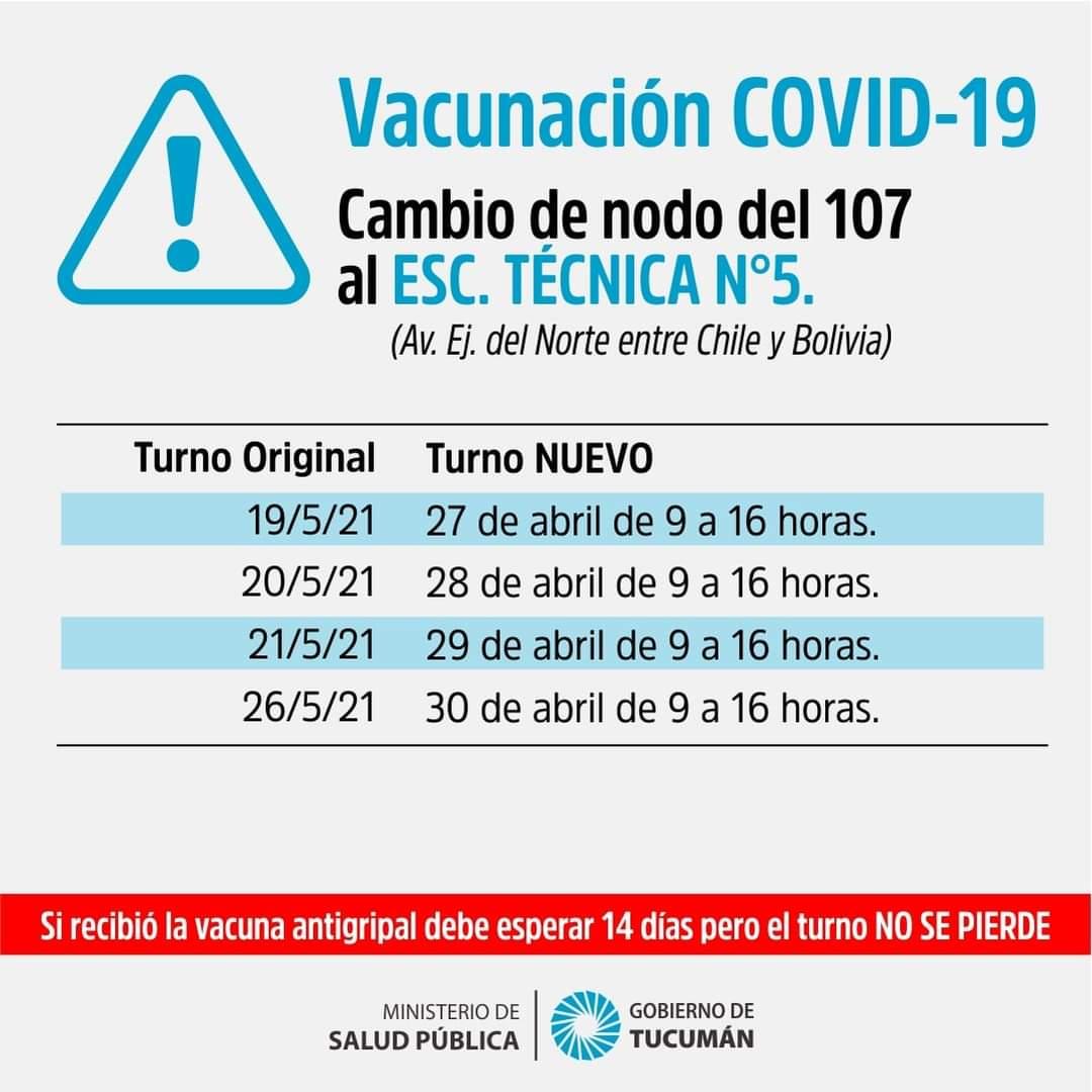 Vacunación en Tucumán: así quedaron reprogramados los turnos para mayores de 70