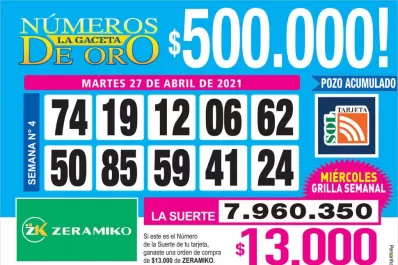 Los Números de Oro de LA GACETA