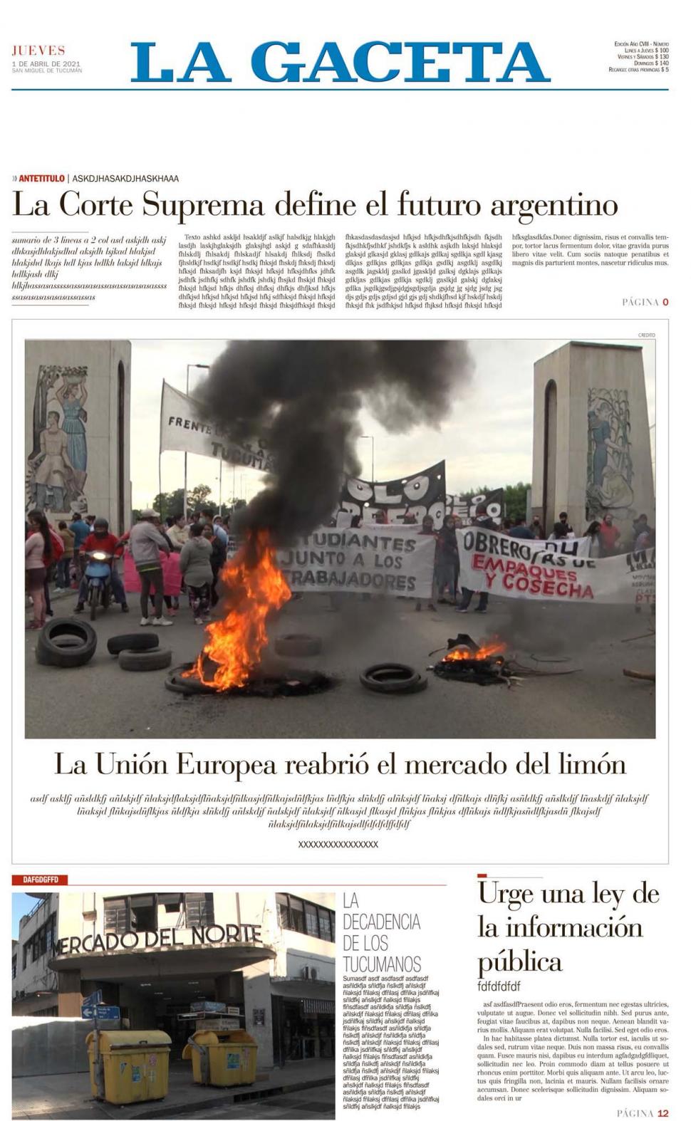 TRANSPARENCIA. El empresario también pidió explicaciones sobre el destino de los fondos públicos