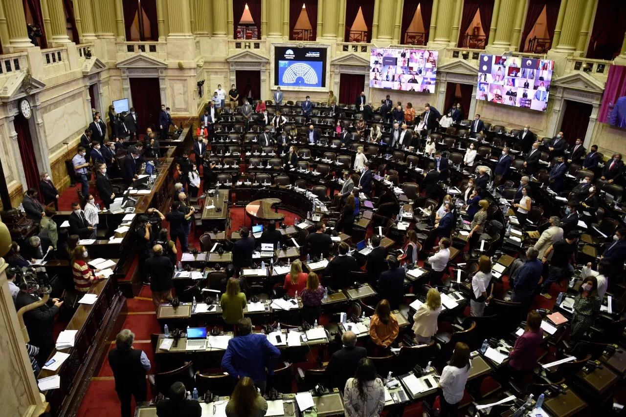 LA CÁMARA BAJA, EN SESIÓN. Foto de Twitter @DiputadosAR