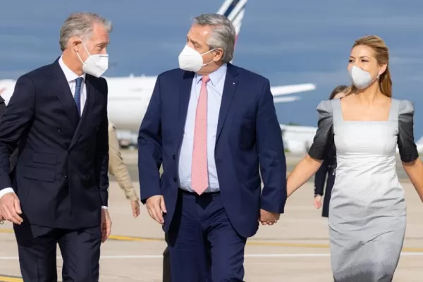 El presidente Alberto Fernández llegó a París