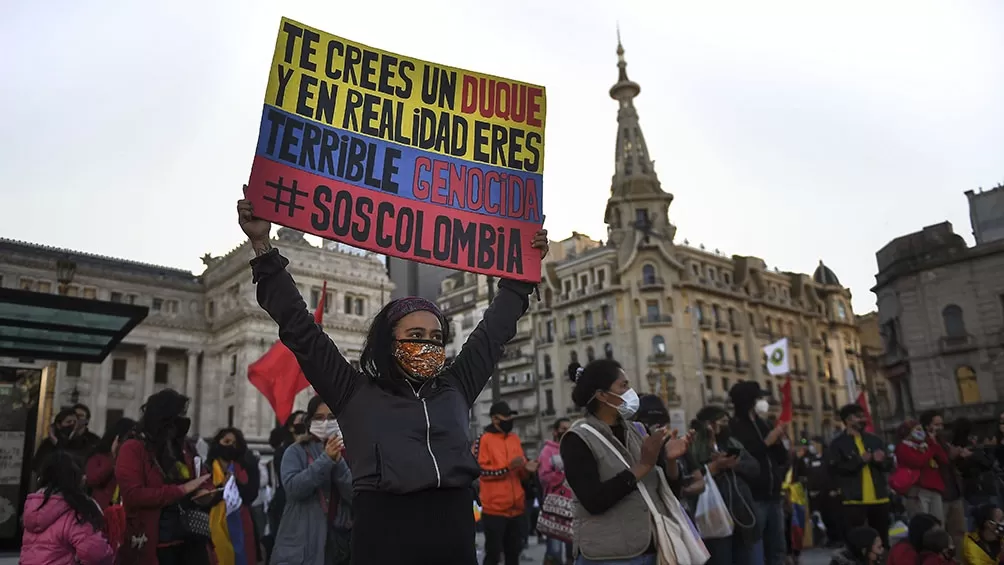 APOYO. El sábado habrá un acto en el parque Avellaneda, en solidaridad con los colombianos. TELAM