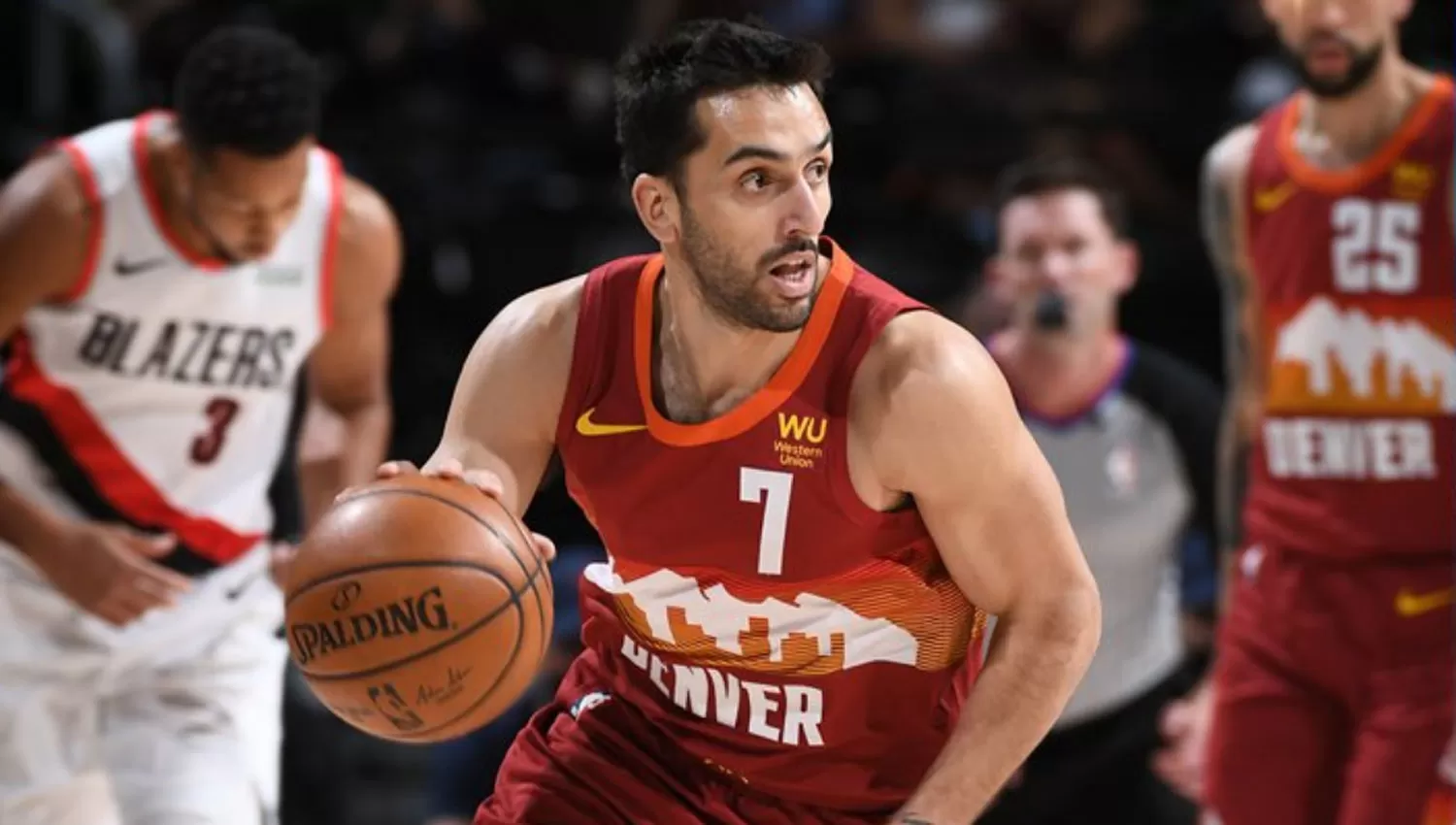 AFUERA. Campazzo y Nuggets irán en busca del primer triunfo en cancha de Portland.