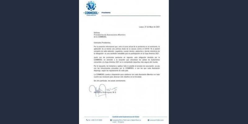 Con dosis no autorizadas en Argentina, la Conmebol exige vacunar a la Selección contra el coronavirus 