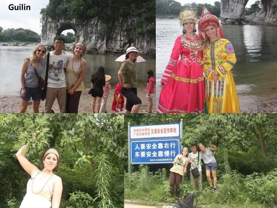 Las investigadoras argentinas Lía Montti y Martita Ayup durante su estadía en 2013 como becarias para investigar el ligustro en el sur de China. 