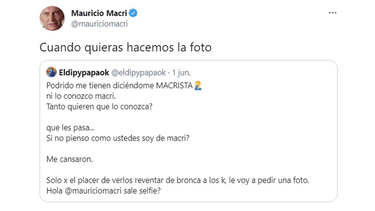 “Hasta pegué almuerzo: El Dipy se reunió con Macri y logró su selfie