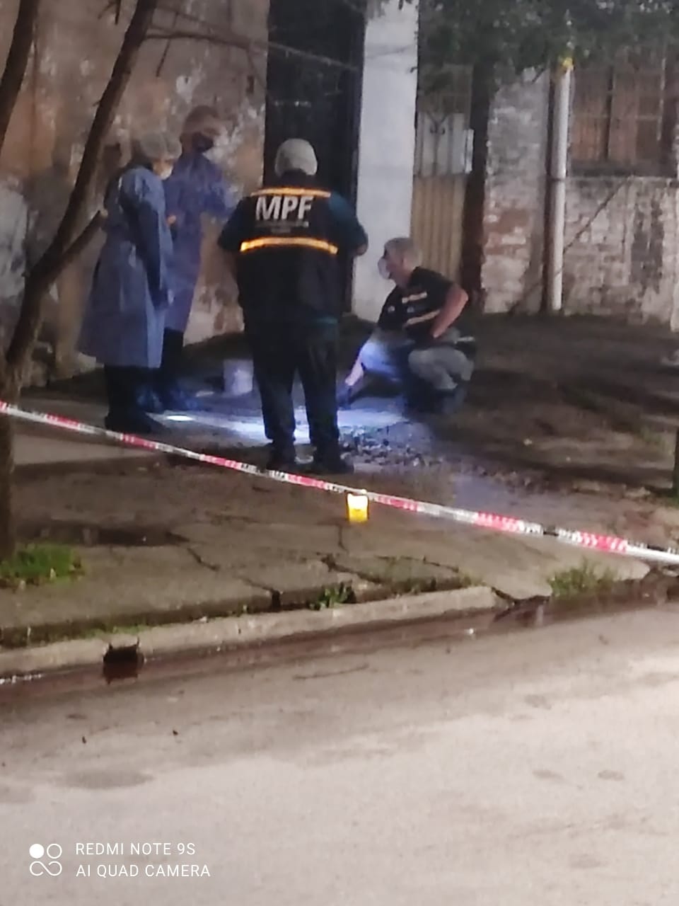 PERITANDO. La escena donde fue asesinado Lucas Liberatore. 