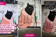 Vandalizaron con una propaganda un mural contra las pintadas políticas