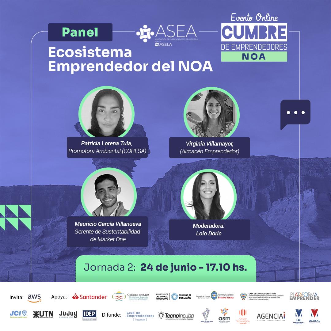 El ecosistema emprendedor del NOA se reunirá en un encuentro virtual de ASEA