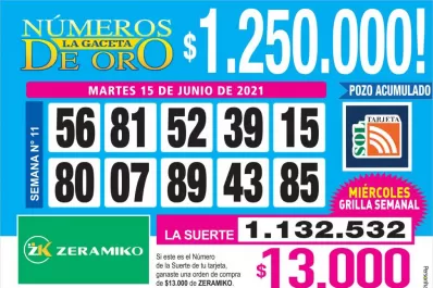 Los Números de Oro de LA GACETA