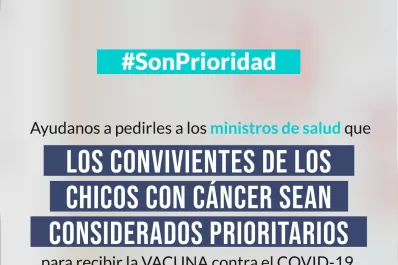 Solicitan la vacunación a padres y a hermanos de chicos con cáncer