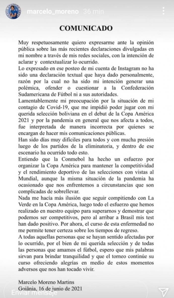 Copa América: culpó a la Conmebol por los contagios de covid-19 y después se arrepintió