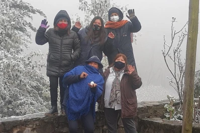 Hualinchay se cubrió de blanco