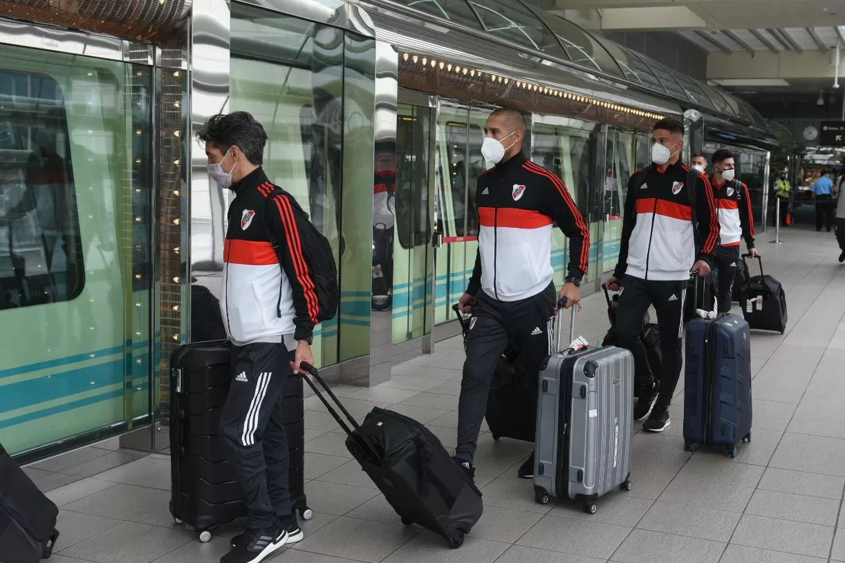 EN EEUU. Los jugadores de River Plate llegaron para la pretemporada. Foto: Prensa River Plate