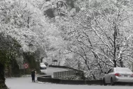 La nieve hizo una fiesta en Tafí del Valle