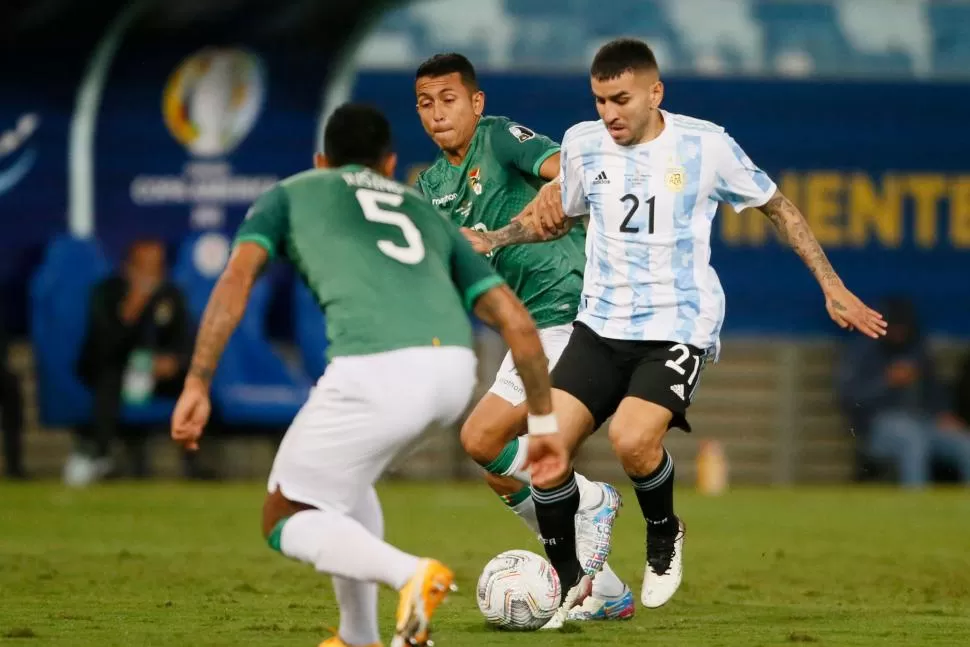 VUELVE. Ángel Correa jugó en gran nivel y estuvo siempre activo cuando le tocó ingresar.