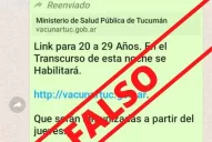 Fake-news: Salud advierte que aún no se lanzó la vacunación para jóvenes de 20 años