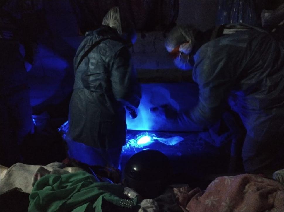 TRABAJO. Los peritos encontraron fluidos corporales en una cama.