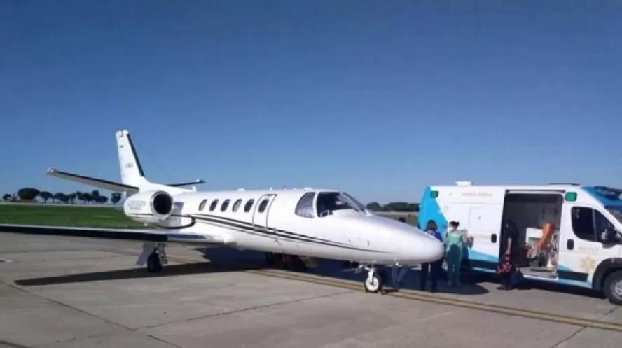 Avión sanitario. Imagen de Archivo. 