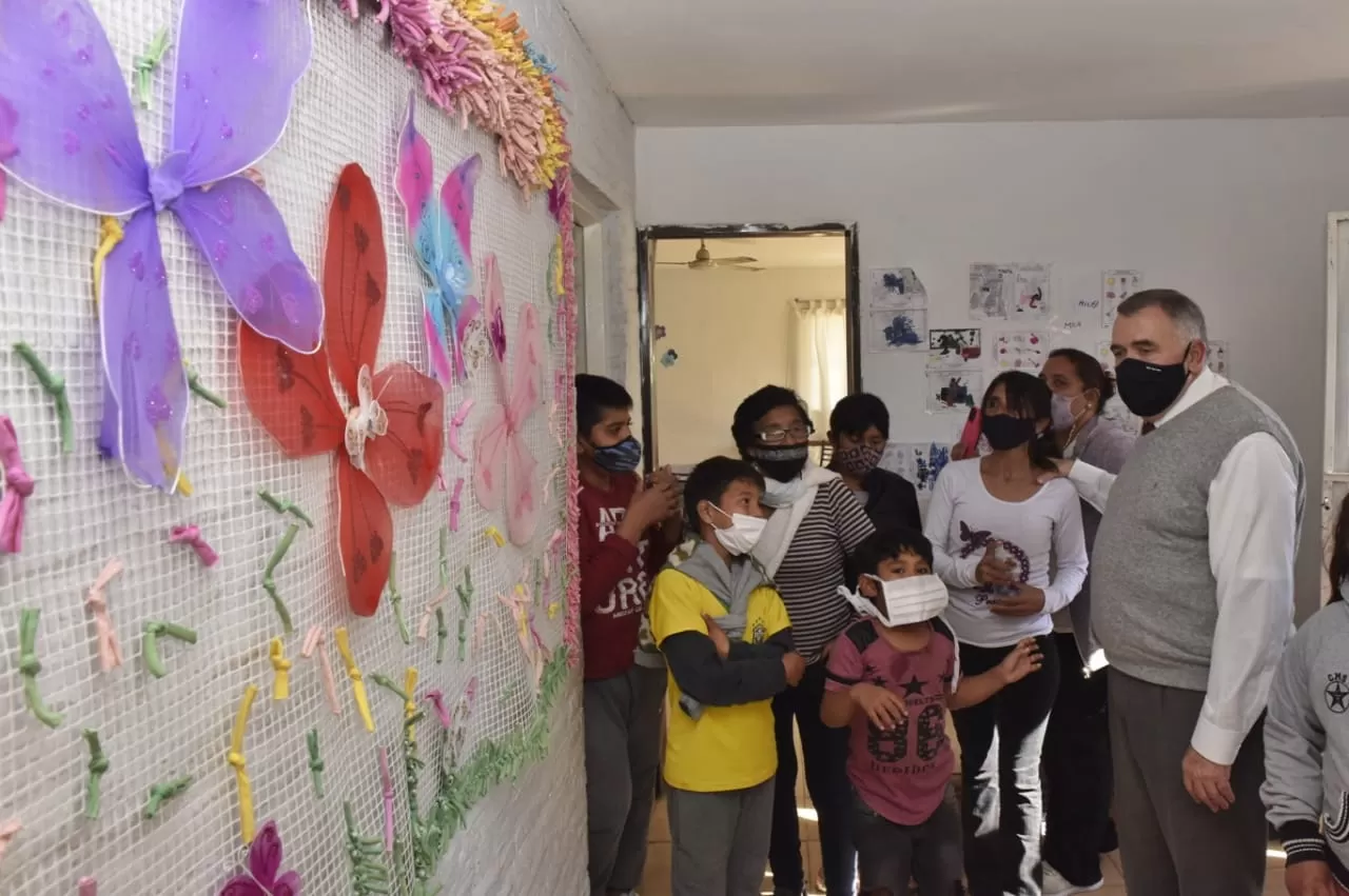 YERBA BUENA. Jaldo estuvo en el comedor Copa de Leche.