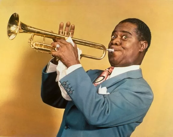LOUIS ARMSTRONG. El famoso trompetista fue todo un símbolo.  
