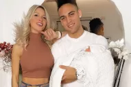 La bebé de cinco meses de Lautaro Martínez se cayó de la cama y debió ser internada