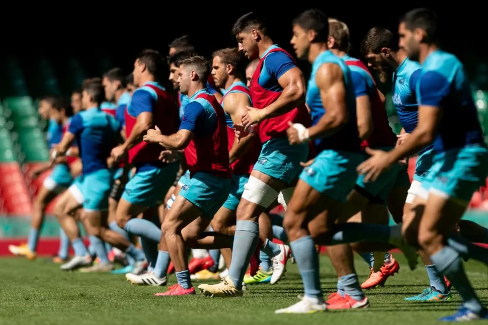 PREPARATIVOS. La disciplina es uno de los puntos a mejorar para Los Pumas en el juego de hoy ante Gales. 