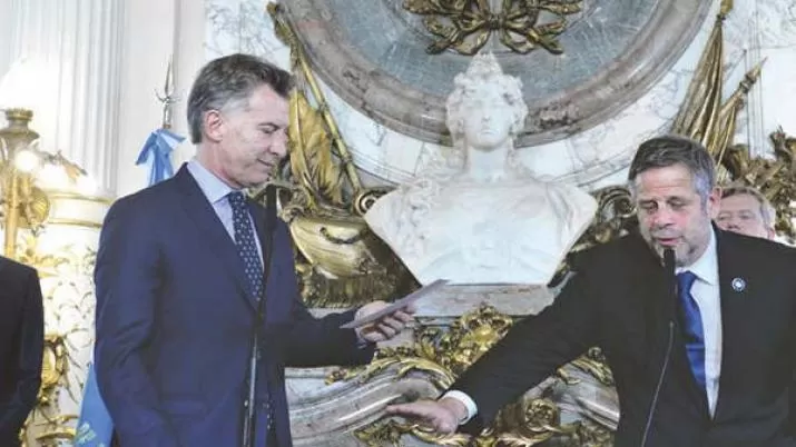 Adolfo Rubinstein asumiendo como ministro de Salud en el gobierno de Mauricio Macri