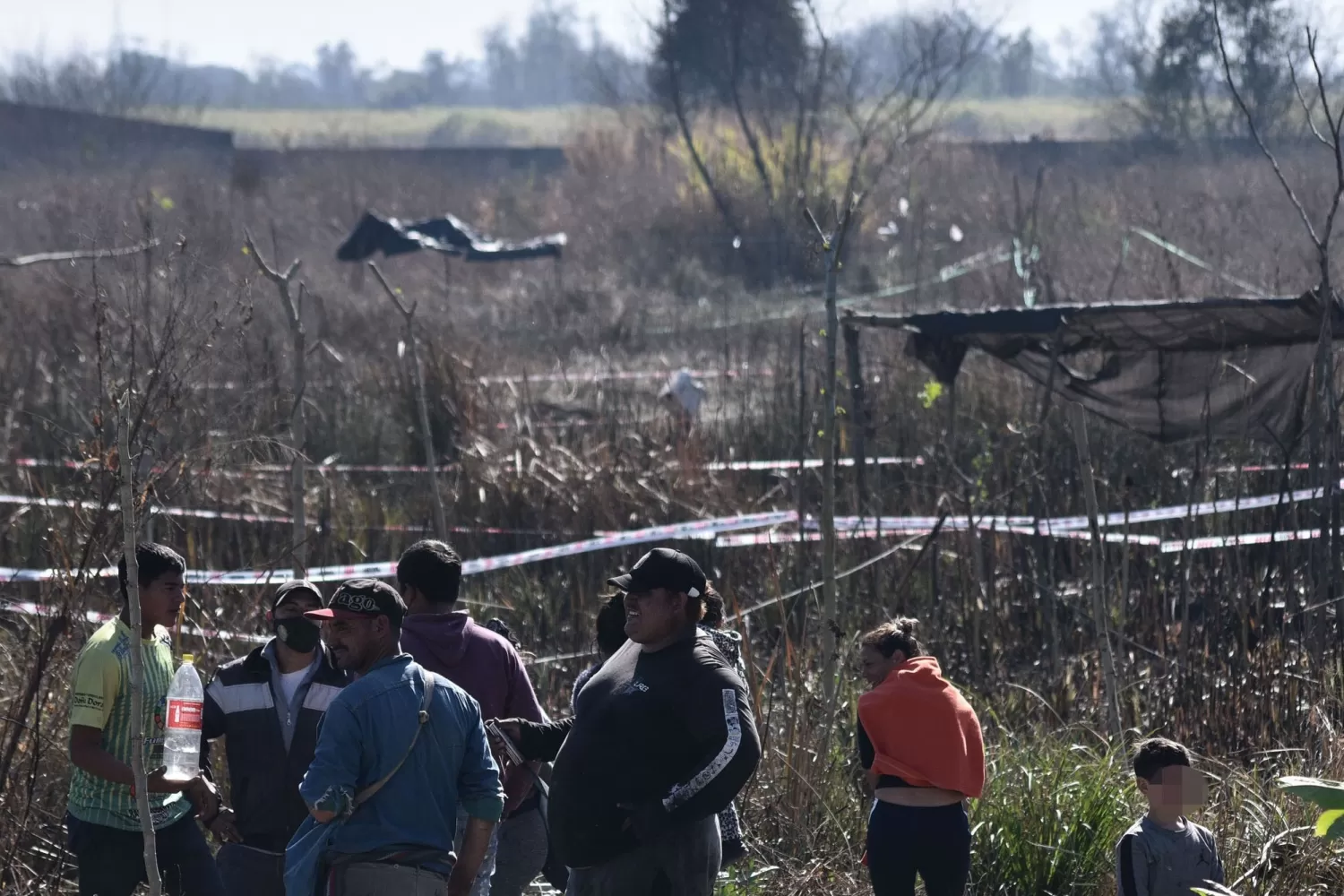 USURPACIÓN. Más de 100 familias ingresaron al predio donde se encontró el cuerpo de Ana María Romero. 