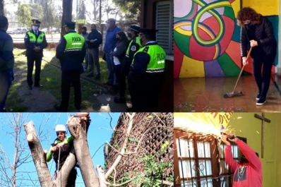 Realizan tareas de mantenimiento en las escuelas para recibir el lunes a los alumnos