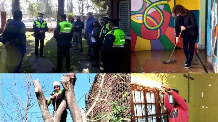 Realizan tareas de mantenimiento en las escuelas para recibir el lunes a los alumnos