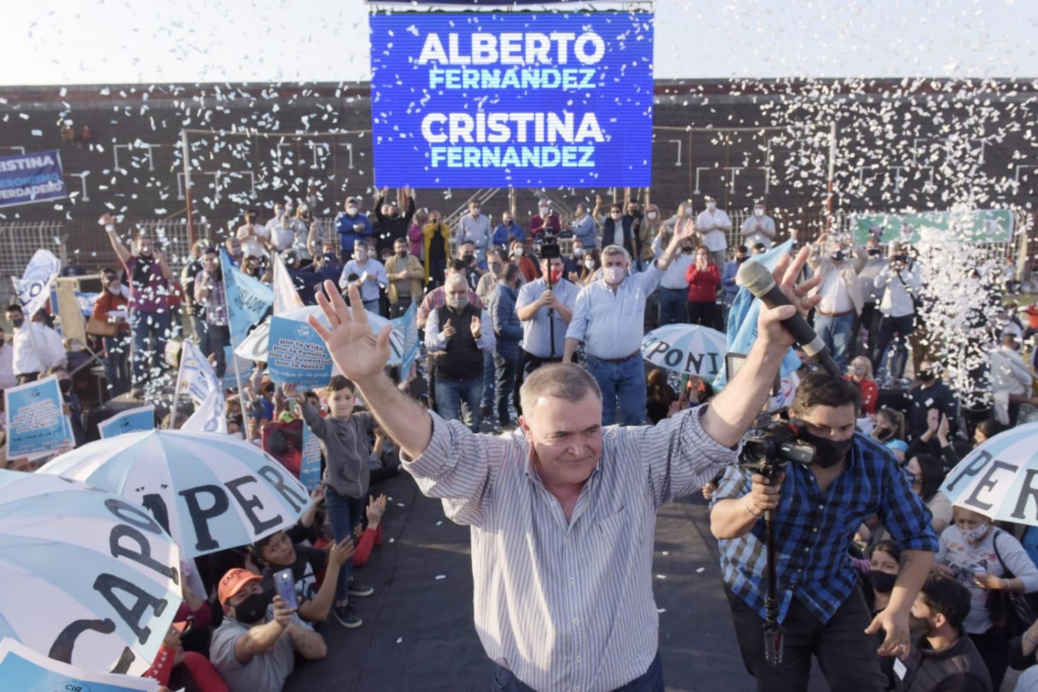 OSVALDO JALDO. El vicegobernador, en un acto político en All Boys. Foto: Prensa HLT