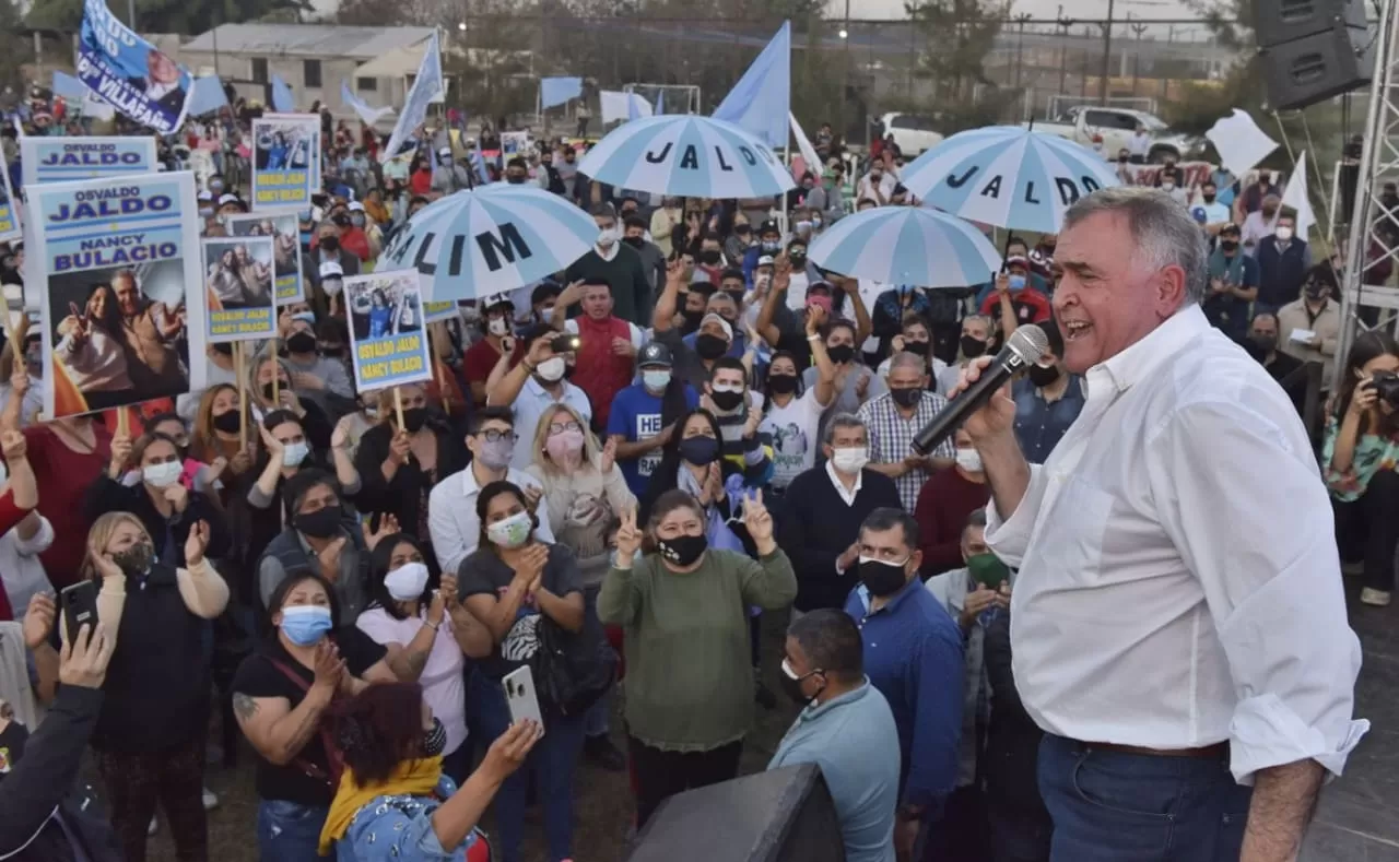 EN FAMAILLÁ. Jaldo encabezó un acto multitudinario. Foto: Prensa HLT