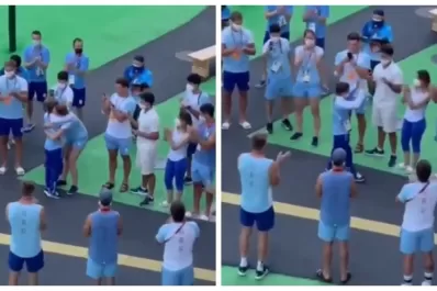 Video: Paula Pareto fue sorprendida por la delegación argentina con una emotiva despedida