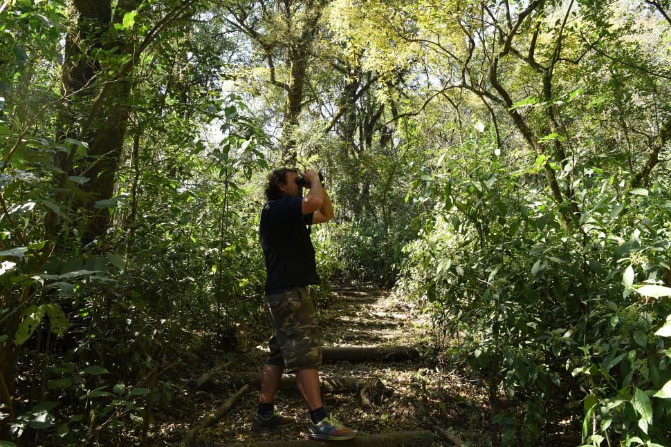 RESERVA DE SAN PABLO. Avistaje de aves en el reserva universitaria. la gaceta / foto de ines quinteros orio 