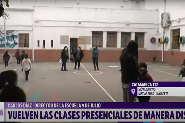 Clases presenciales: cómo fue el retorno en una escuela de la capital
