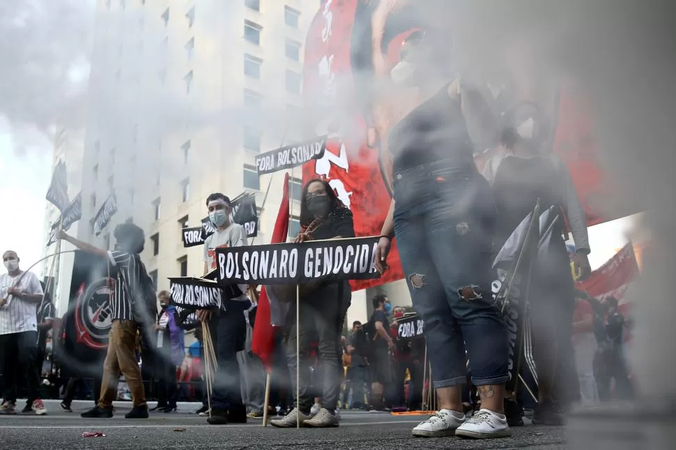 REPUDIO. En San Pablo se realizó una de las marchas más numerosas para pedir la destitución del Presidente.  reuters