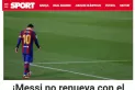 Los diarios del mundo hablan de la salida de Lionel Messi del Barcelona