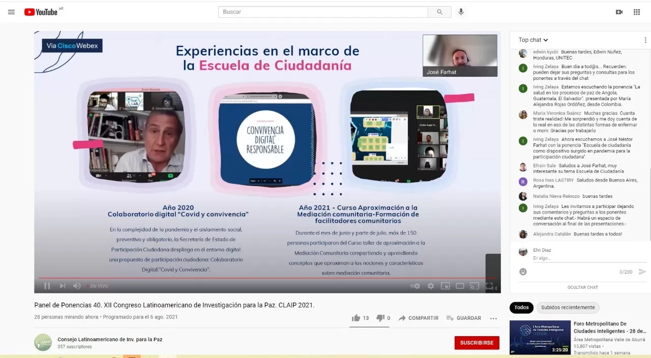 Tucumán expone internacionalmente el trabajo de la Escuela de Ciudadanía en pandemia