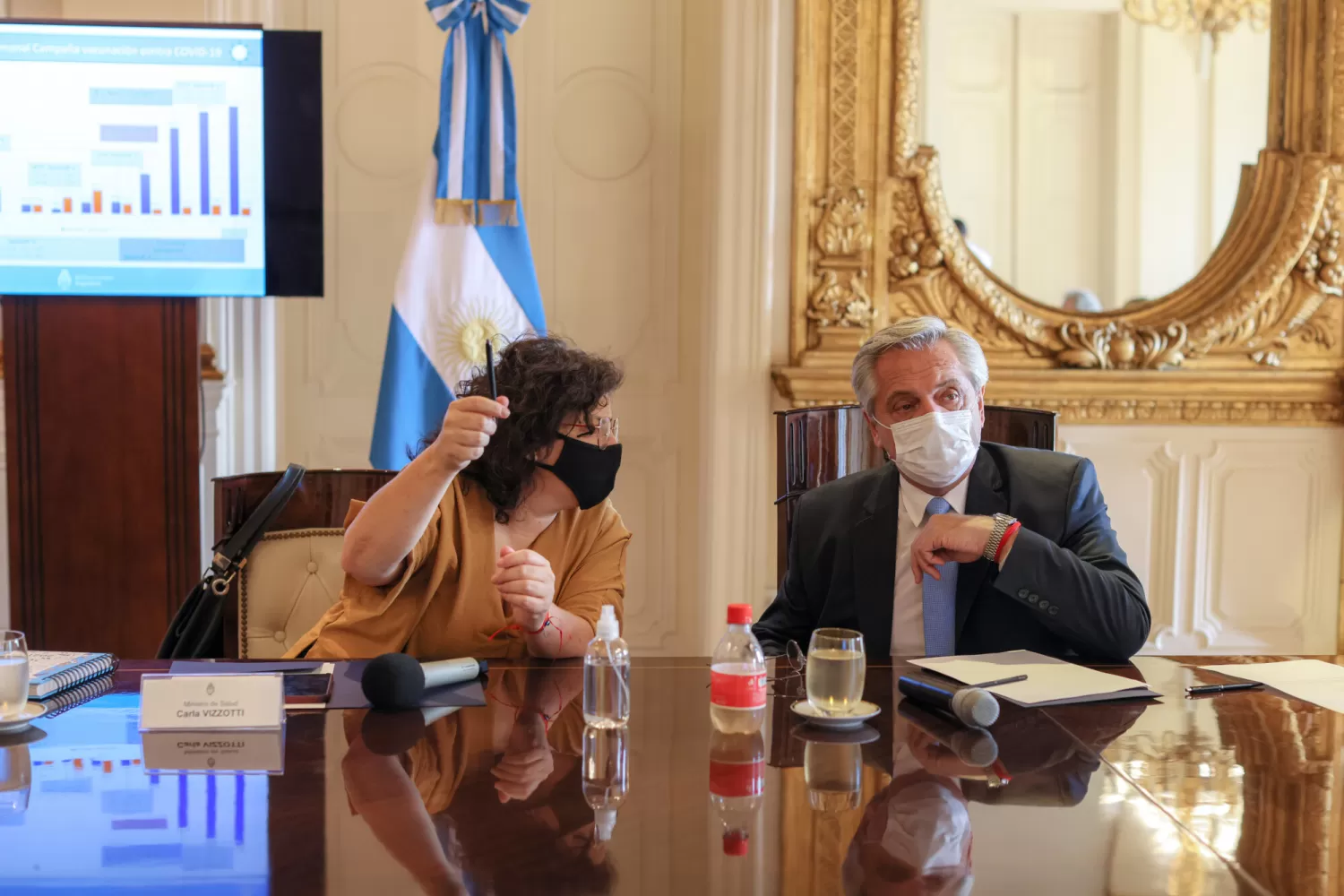 INMINENTES ANUNCIOS. Pese a la preocupación por la variante Delta, el Gobierno evalúa implementar cambios en las restricciones contra el coronavirus. FOTO CASA ROSADA