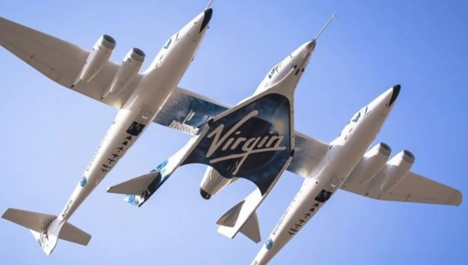 PRIMER VUELO. La nave de Virgin Galactic partió desde Nuevo México con cuatro pasajeros el 12 de julio. 