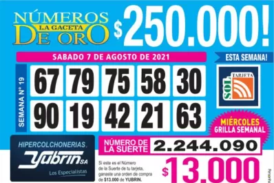 Los Números de Oro de LA GACETA