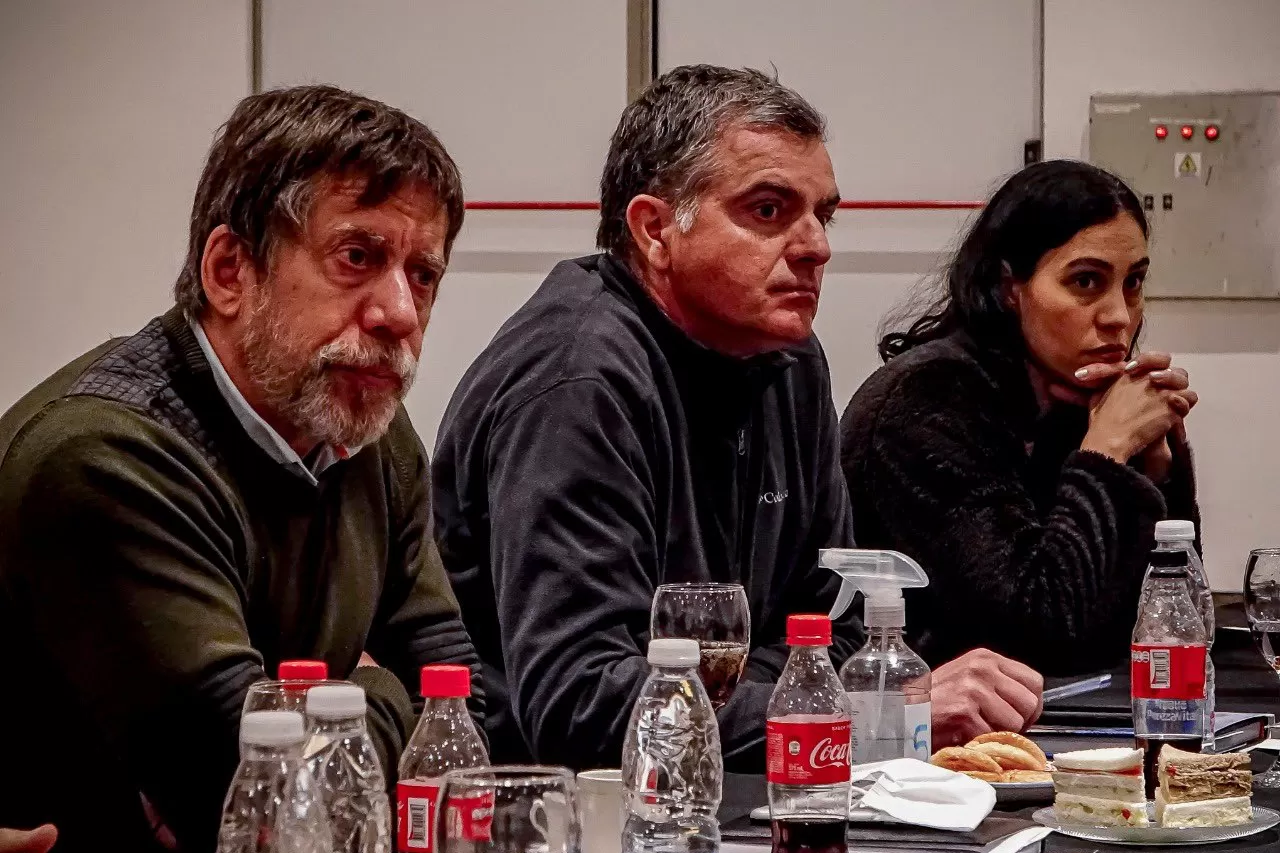 EN REUNIÓN. Bussi y Pecci, de FR, junto al titular de la Sociedad Rural, Murga. Foto: Prensa Fuerza Republicana