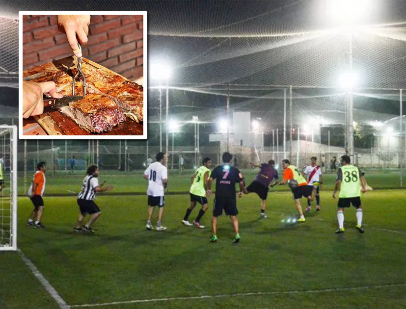 TRADICIÓN. Para grandes y chicos el asado post partido es marca registrada 