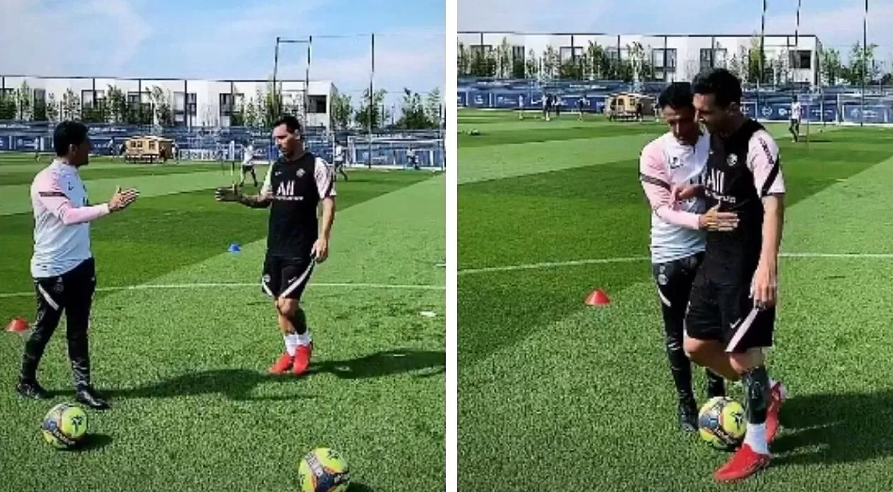 VIEJOS CONOCIDOS. Messi se reencontró en el entrenamiento de PSG con Neymar, Paredes, Icardi y Di María.