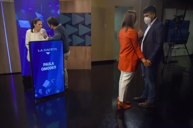 Detrás de cámara del debate de Juntos por el Cambio