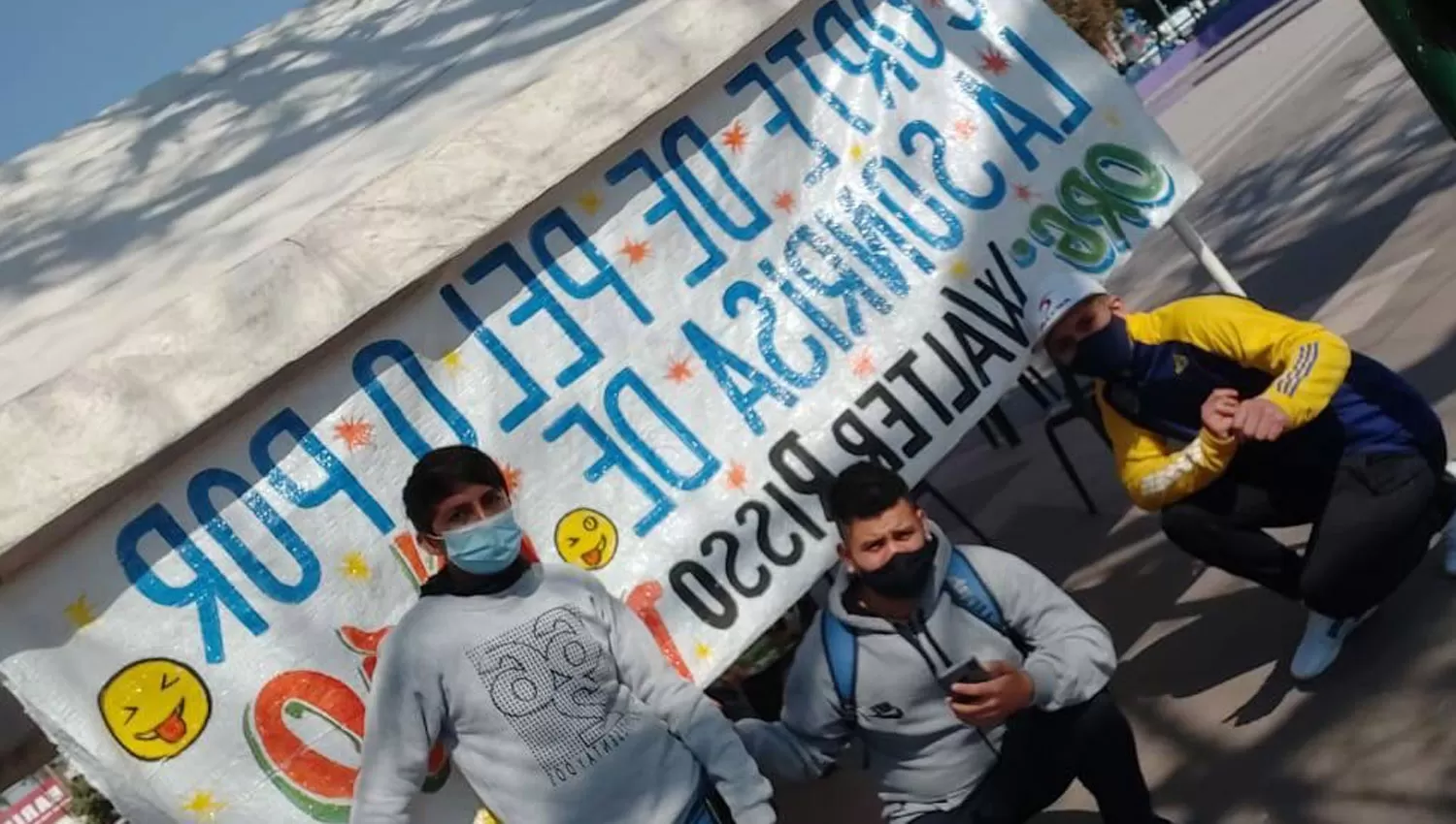 En la plaza Belgrano, de Banda del Río Salí.